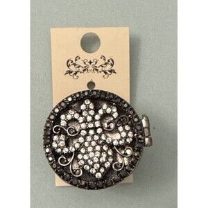 Vintage Metal Ring With Flip Top Storage